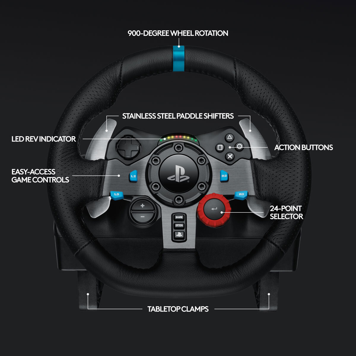 Logitech G29 Driving Force Gaming Steering Wheel & Pedal Compatible with PS4 & PS5