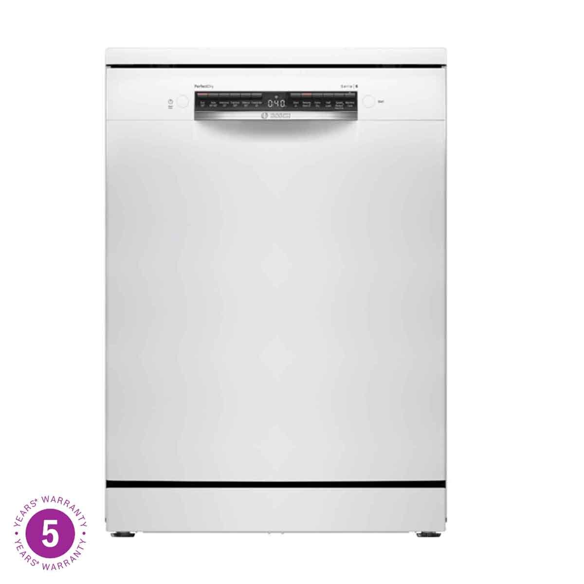 Buy Bosch SMS6ZCW10G Series 6 Freestanding 14 Place Setting Dishwasher, B Rated in White at Costco.co.uk