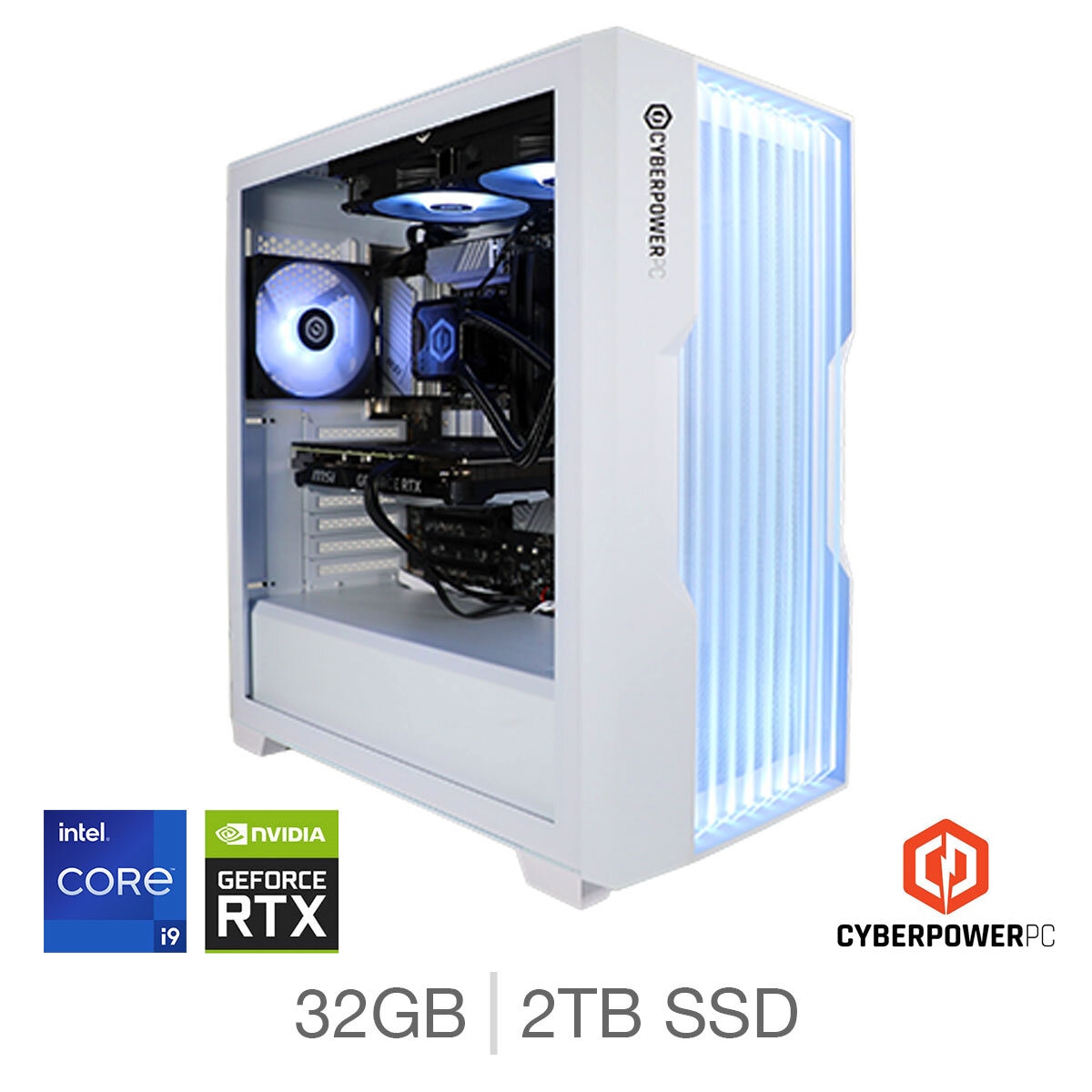 Cyberpower, Intel Core I9 14900KF, 32GB RAM, 2TB SSD, NVIDIA GeForce RTX 5080, Gaming Desktop PC