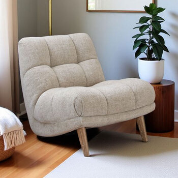 Winslow Beige Fabric Accent Chair Winslow Beige Fabric Accent Chair