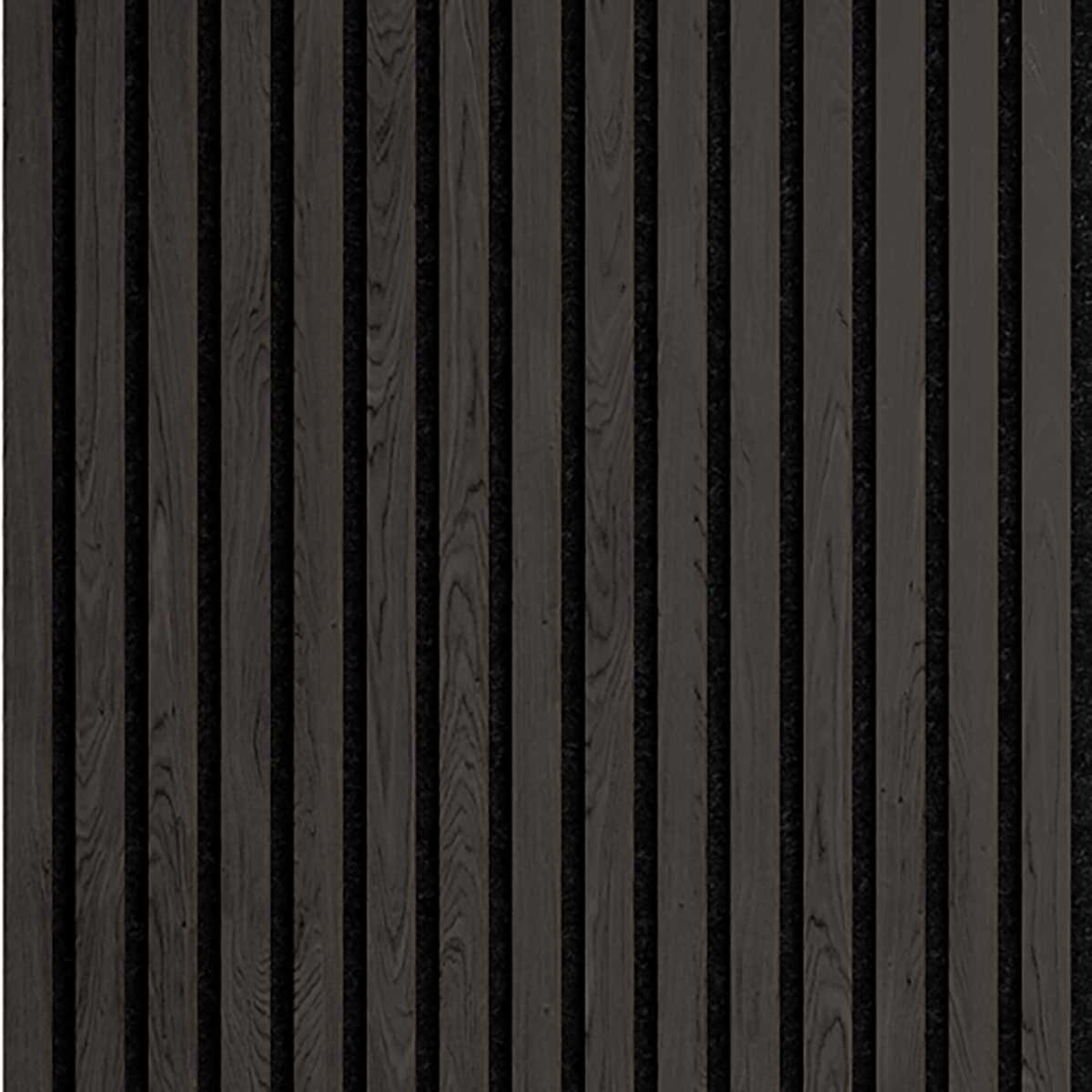 Graphite Decorative Slatted Wood Wall Panel 17mm x 2.4 m x 0.6 m (2 panels per pack)