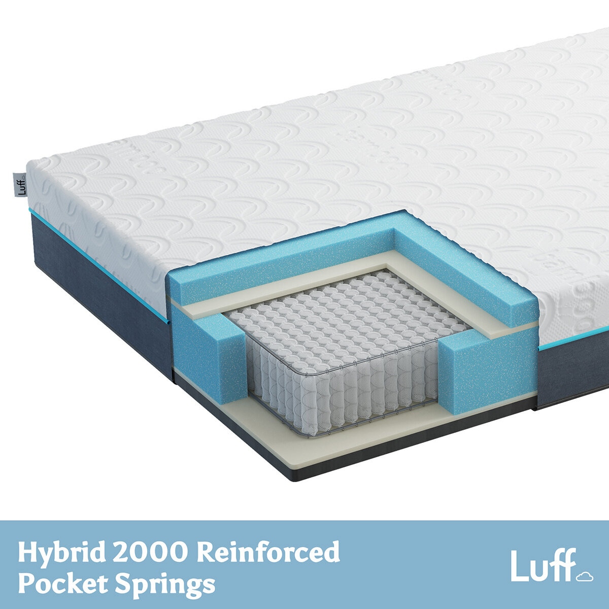 Luff Prestige Hybrid Bamboo King Mattress