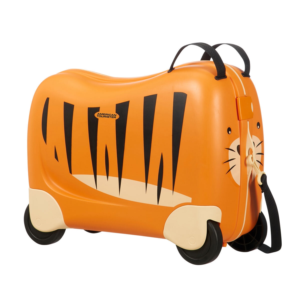 American Tourister Funrider Ride On Hardside Case in Tiger Design (3-6 Years)