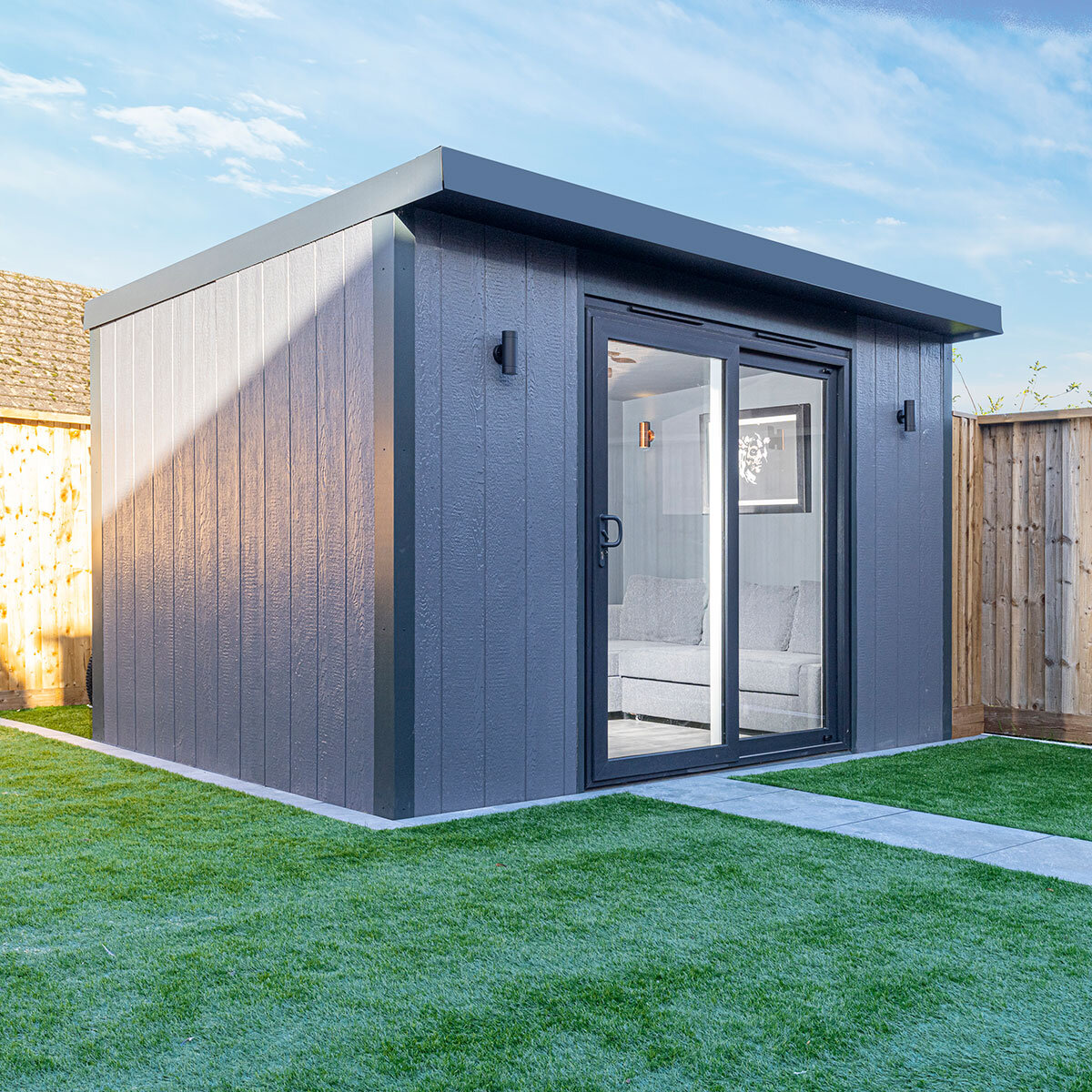 Installed Green Retreats Basebox Garden Room 3.6m x 2.4m