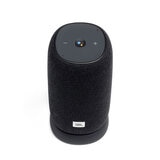 Aerial view of JBL portable smart speaker with base