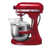 Side Profile of KitchenAid Heavy Duty Red with Bowl