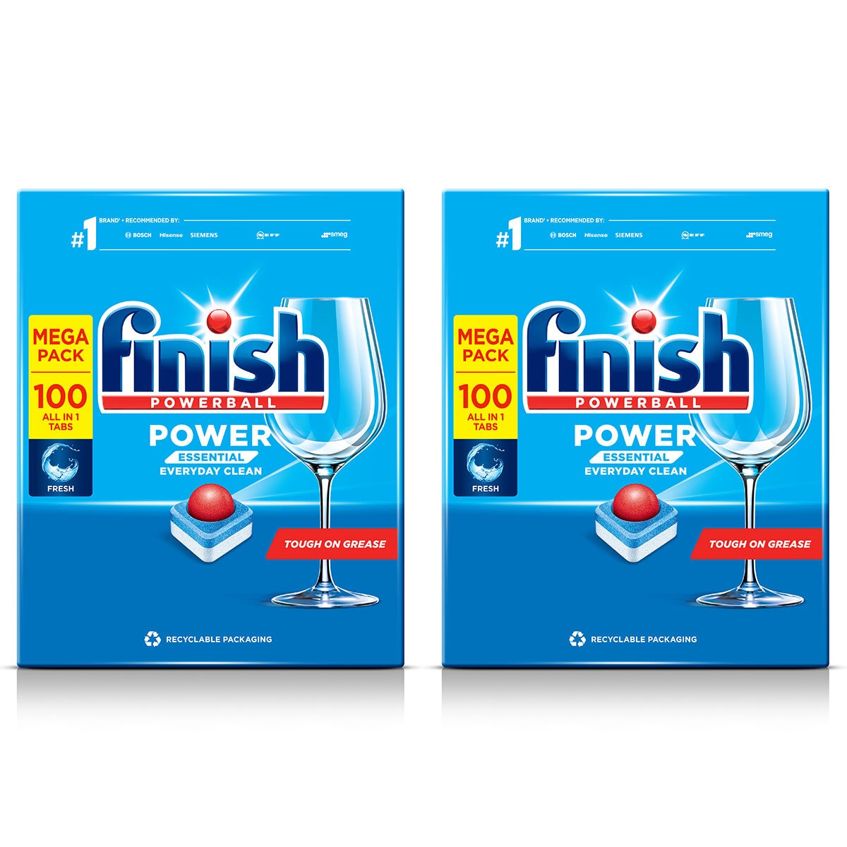 Finish Power Essential Regular, 2 x 100 Pack