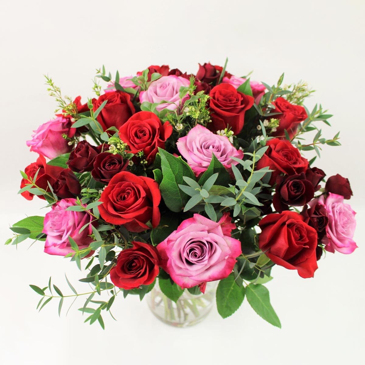 Valentine's 37 Stem Special Seasonal Rose Flower Bouquet with Greetings Card