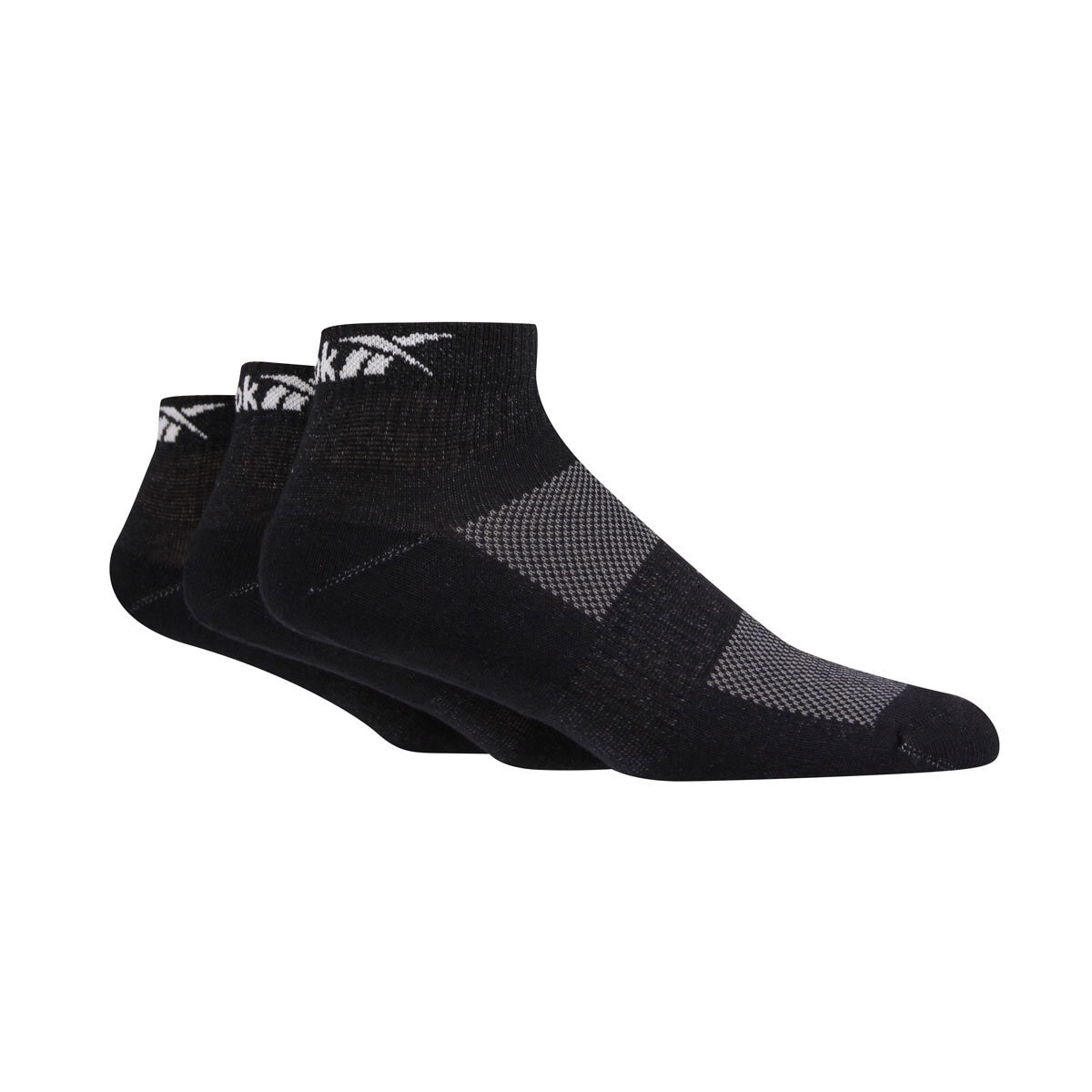 Reebok Unisex Essential Ankle Socks 6 Pack in Black