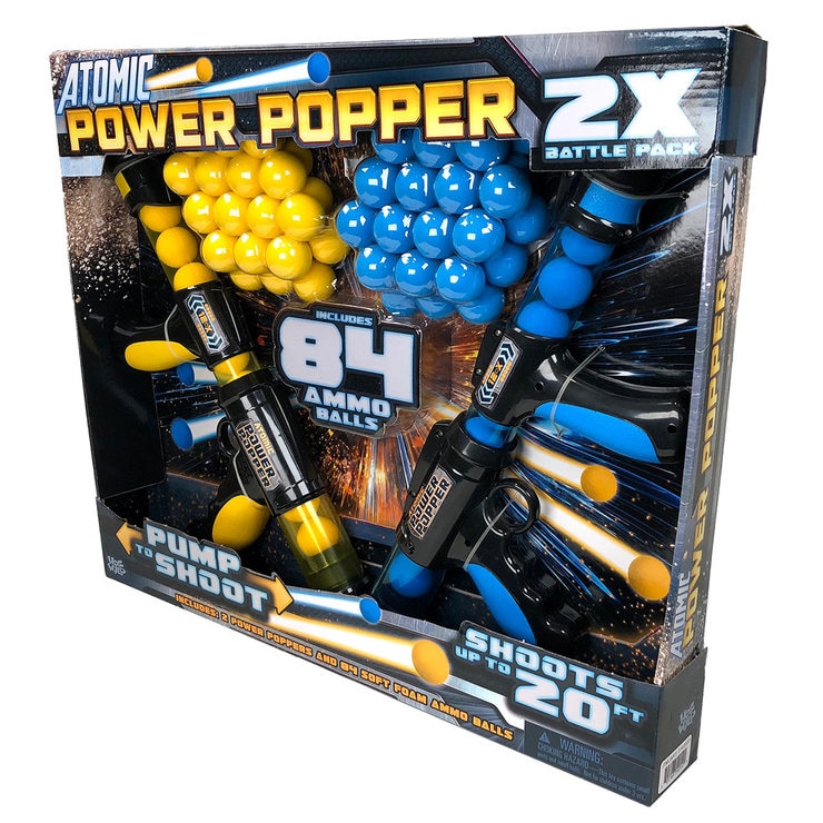 Atomic Power Popper With 84 Foam Balls - 2 Pack (4+ Years) | Costco UK