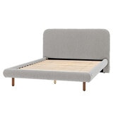 Gallery Rabley Light Grey Fabric Bed Frame in 2 Sizes