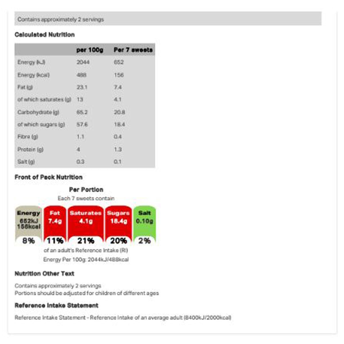 Nutritional Information