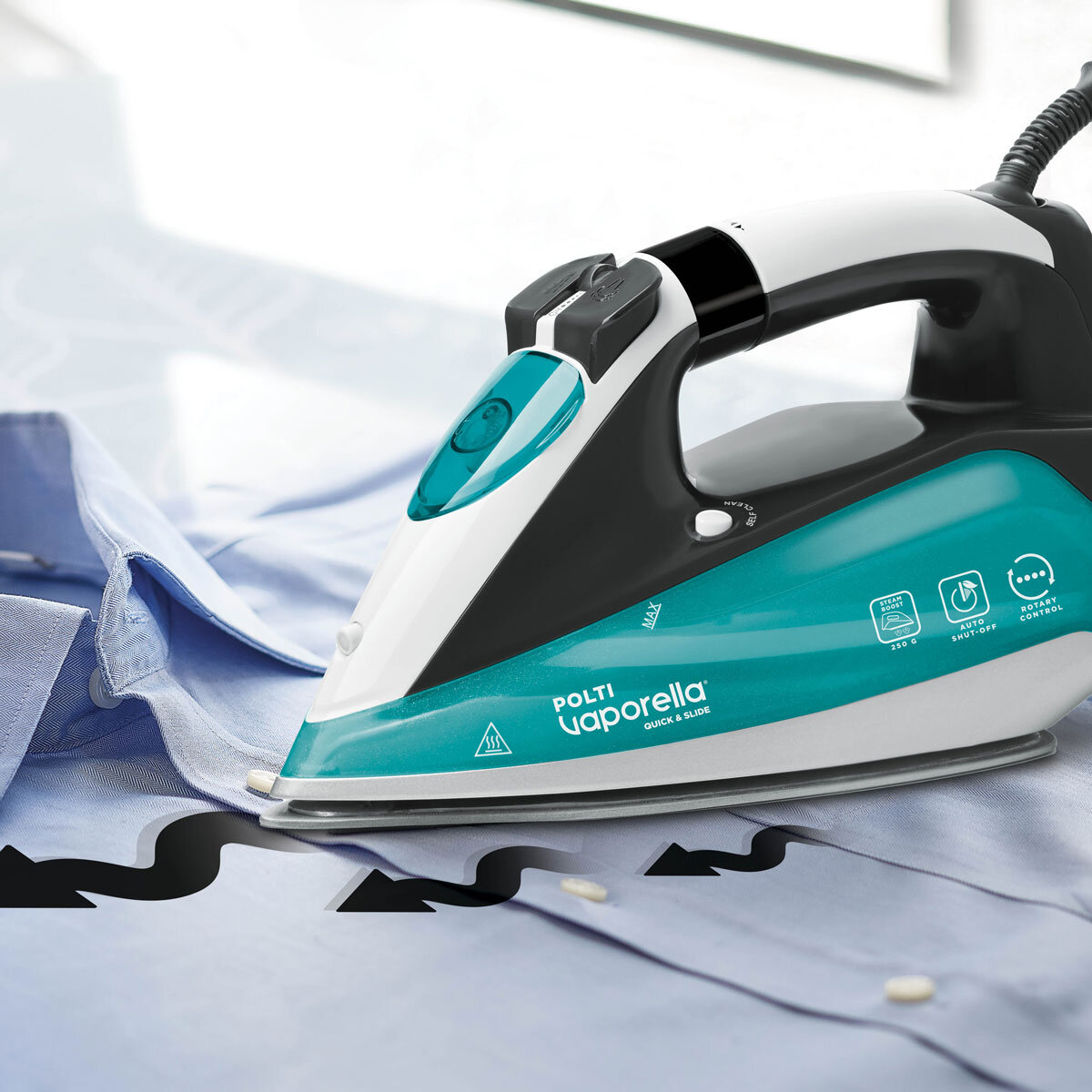 Polti Vaporella QS220 Quick & Slide Steam Iron, PLGB0082