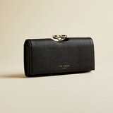 Ted Baker Alyssa Teardrop Crystal Leather Purse in Black