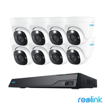 Reolink 8MP (4K) UHD NVR PoE AI 16 x channel /  8 x Dome camera Kit with 4TB HDD