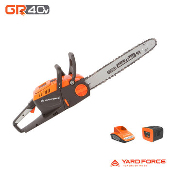 Yardforce 40V 35cm Chainsaw + 40V (2.5Ah) Battery & Charger Bundle