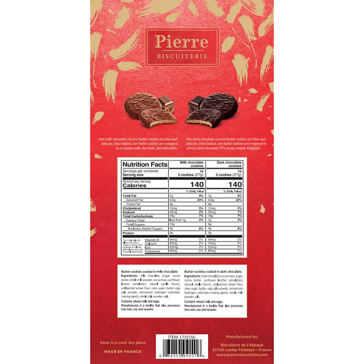 Pierre Biscuiterie, French Butter Cookies Mixed Pack 600g