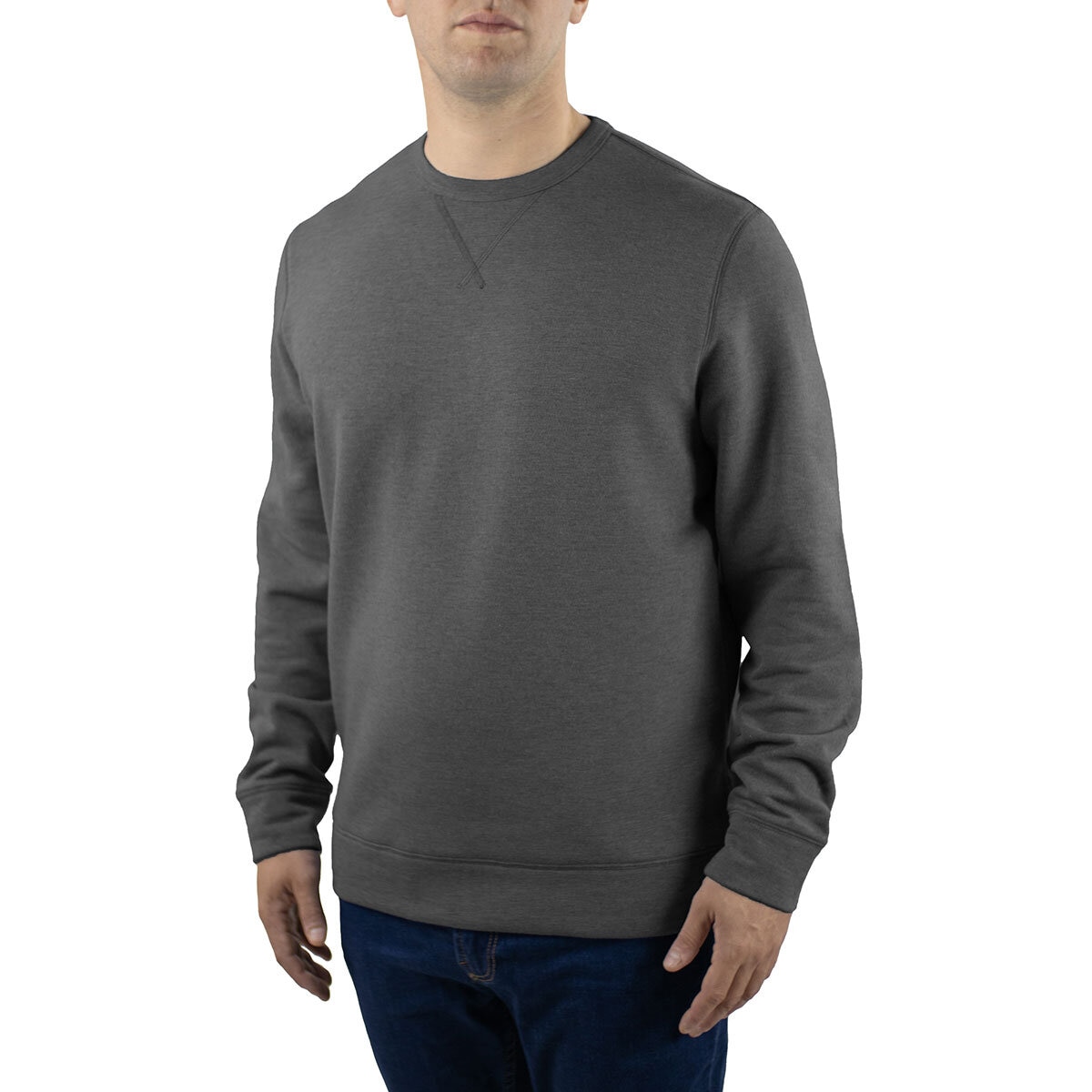 Jachs Men s Crew Neck Sweatshirt in Charcoal Grey Costc