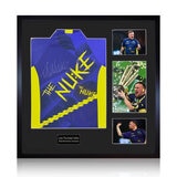 Luke Littler Signed 2025 Framed Shirt, including 3 Photos