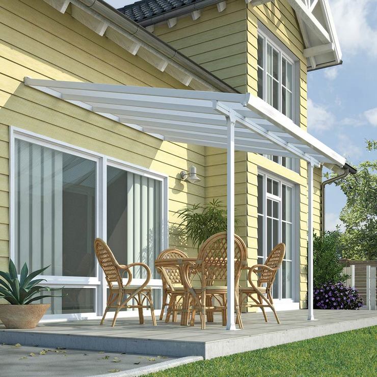 Palram Feria 3 Veranda Patio Cover, White in 4 Sizes Costco UK