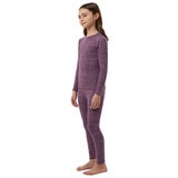 32 Heat Kids Plush Base Layer Set in Purple, Medium