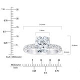 3.60ctw Cushion Cut Diamond Ring, Platinum