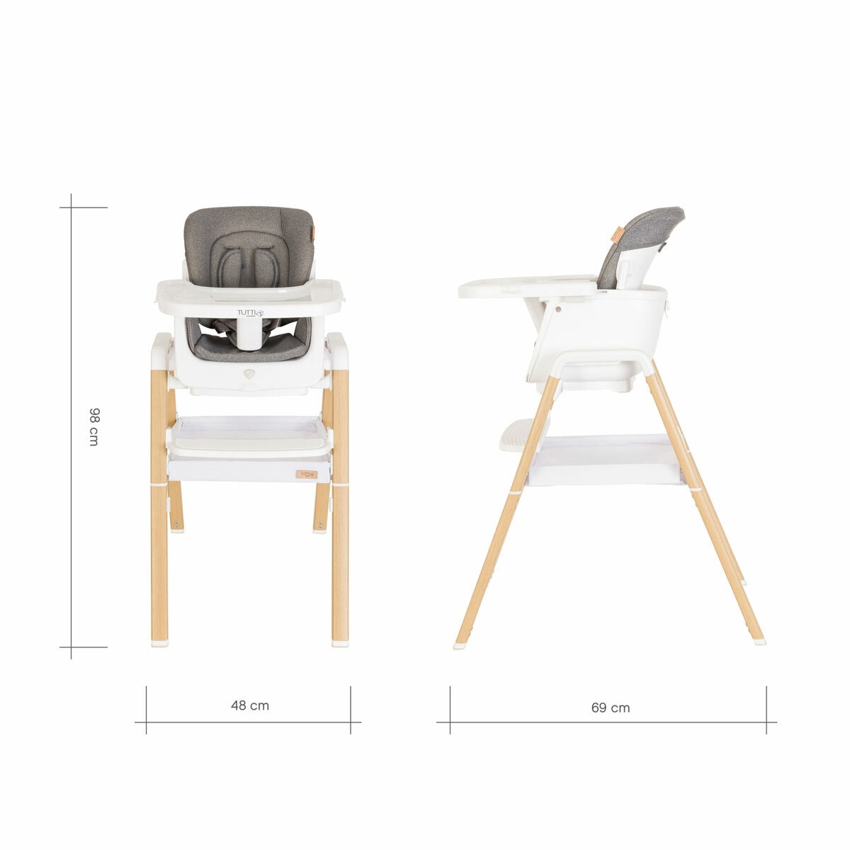 Tutti Bambini Nova Evolutionary Highchair in White