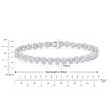 3.00ctw Round Brilliant Cut Diamond Cluster Bracelet, 18ct White Gold