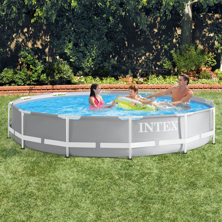 Intex 12ft (3.7m) Round Prism Frame Pool with Filter Pump | Costco UK