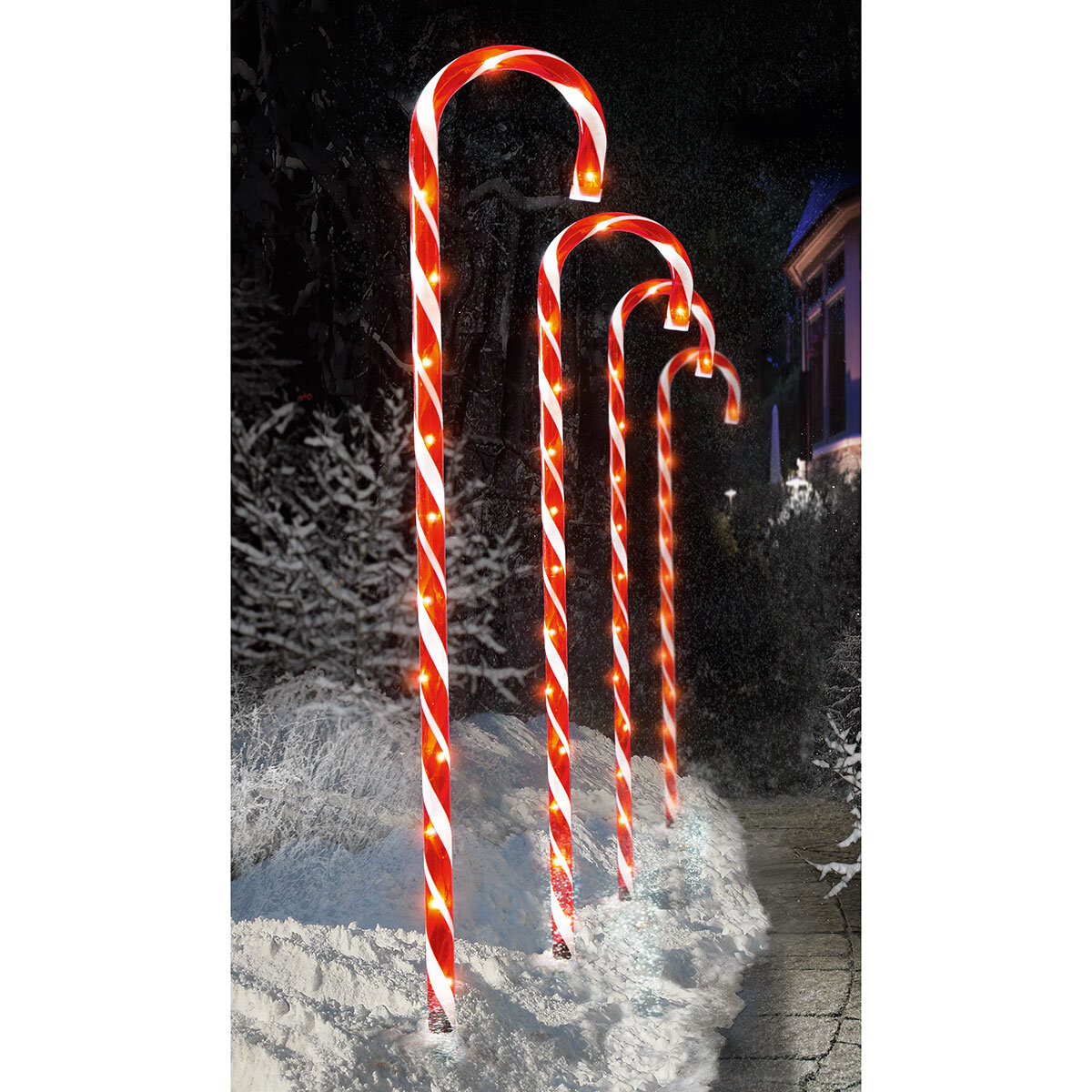 Buy 4 Piece candy Cane Lights Lifestyle Image at Costco.co.uk