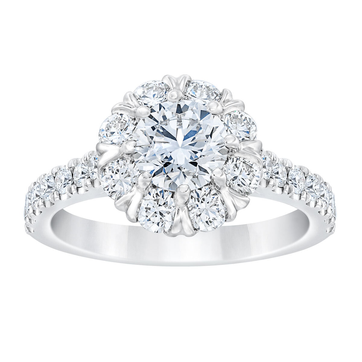 2.00ctw Round Brilliant Cut Diamond Ring,14ct White Gold