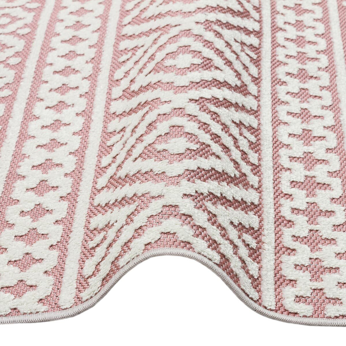 Jazz Pink Indoor/Outdoor Rug close up showing rug texture