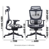 DAMS SHELBY ERGONOMIC MESH OFFICE CHAIR WITH HEADREST