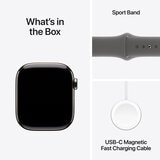 Buy Apple Watch Series 10 + Cellular, 42mm Natural Titanium Case with Stone Grey Sport Band M/L, MWXE3QA/A at costco.co.uk