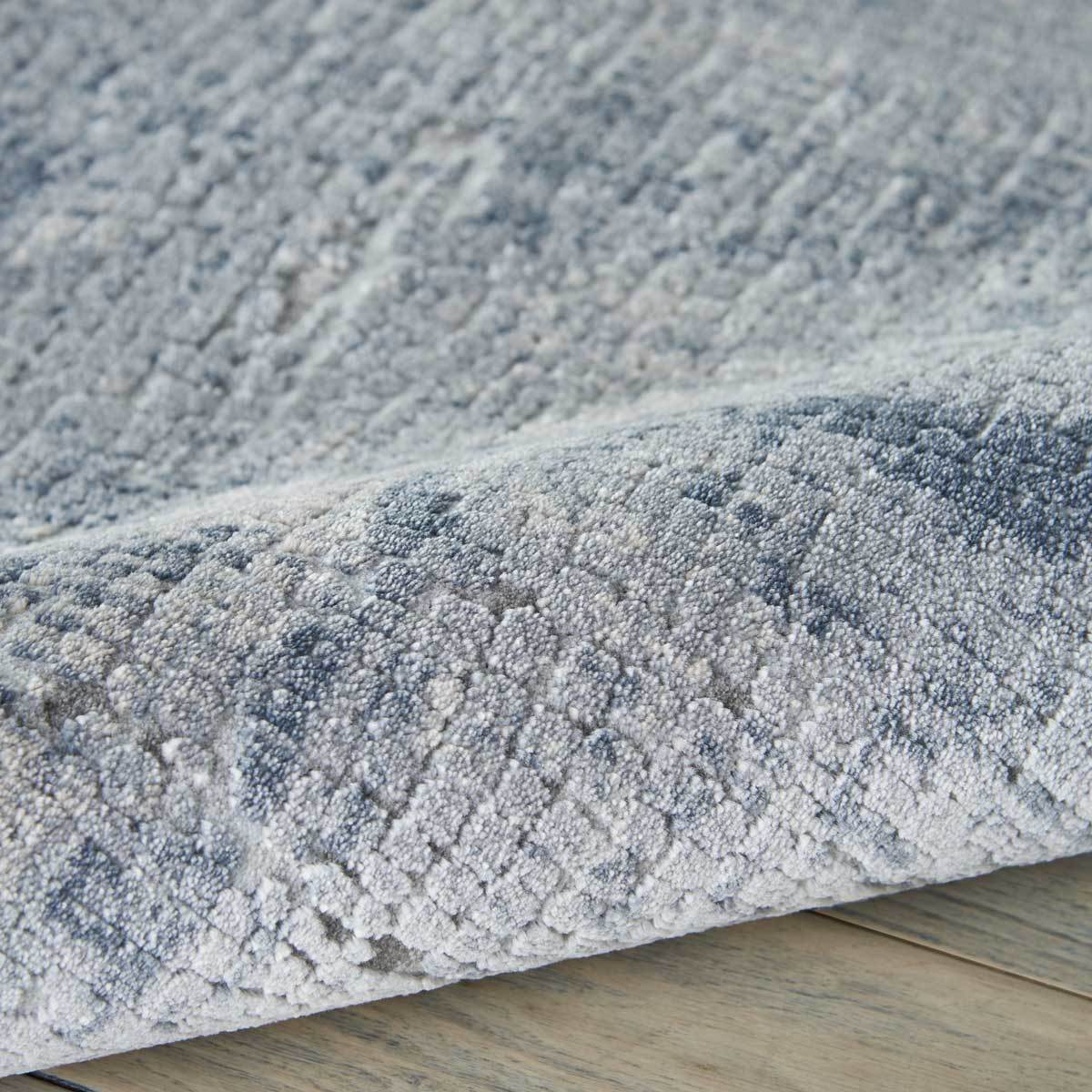 Rustic Textures Faded Blue Rug in 3 Sizes