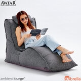 Ambient Lounge Avatar Lounger Outdoor Bean Bag in Dark Grey