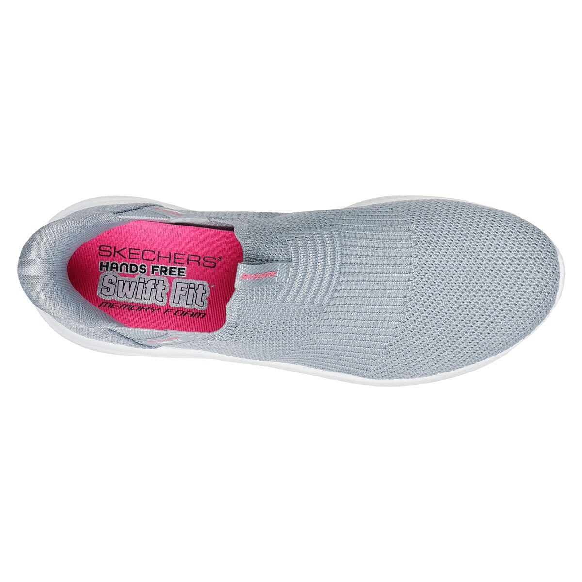 Skechers Ladies Swift Fit Slip On Trainer in Grey Costc