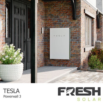 Fresh Solar 2.58kW Solar PV System with Tesla Powerwall 3 Battery, in 7 Sizes - Fully Installed