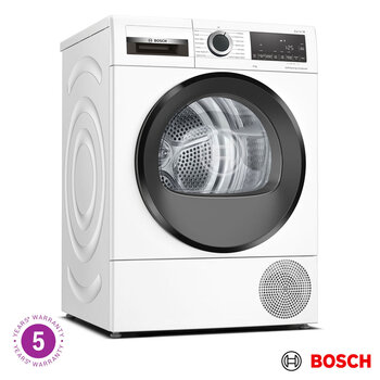 Bosch Series 6 WQG24509GB, 9kg, Heat Pump Tumble Dryer, A++ Rated in White