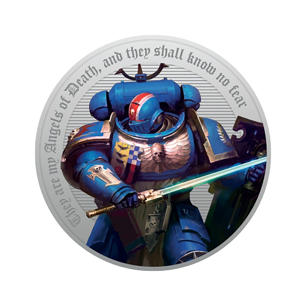 Official Limited Edition Warhammer 40,000 Medal Cover by Royal Mail.