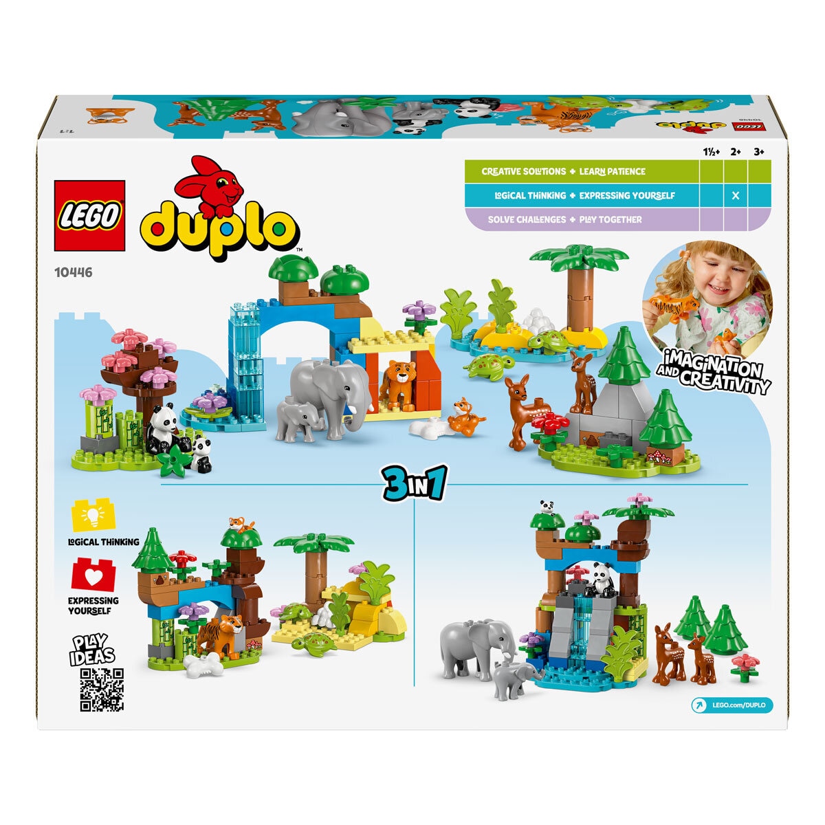 LEGO DUPLO Town 3 in 1 Wild Animal Families - Model 10446 (2+ Years)