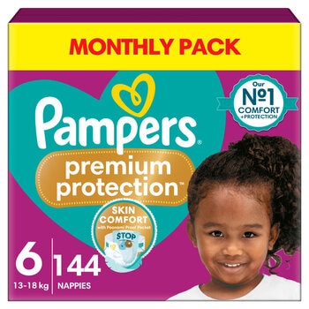 Pampers Premium Protection, Size 6, 144 Pack Pampers Premium Protection, Size 6, 144 Pack