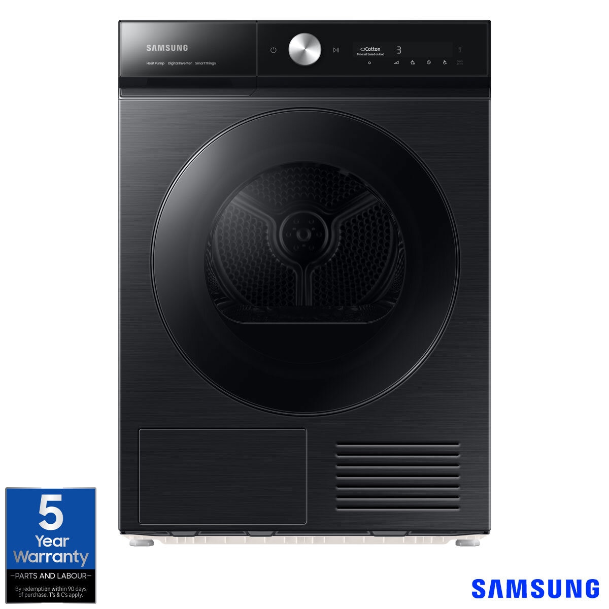 Samsung Bespoke AI Series 8 DV90BB9445GBS1 9kg Heat Pump Tumble Dryer A+++ Rated In Black