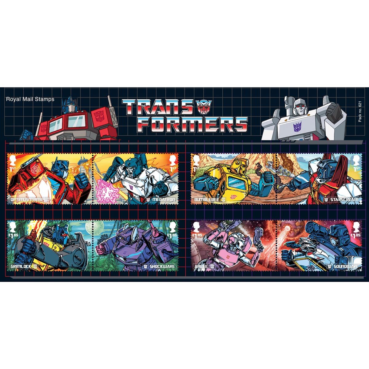 Buy Transformers Stamps Affixed Presentation Pack Overview2 Image at Costco.co.uk