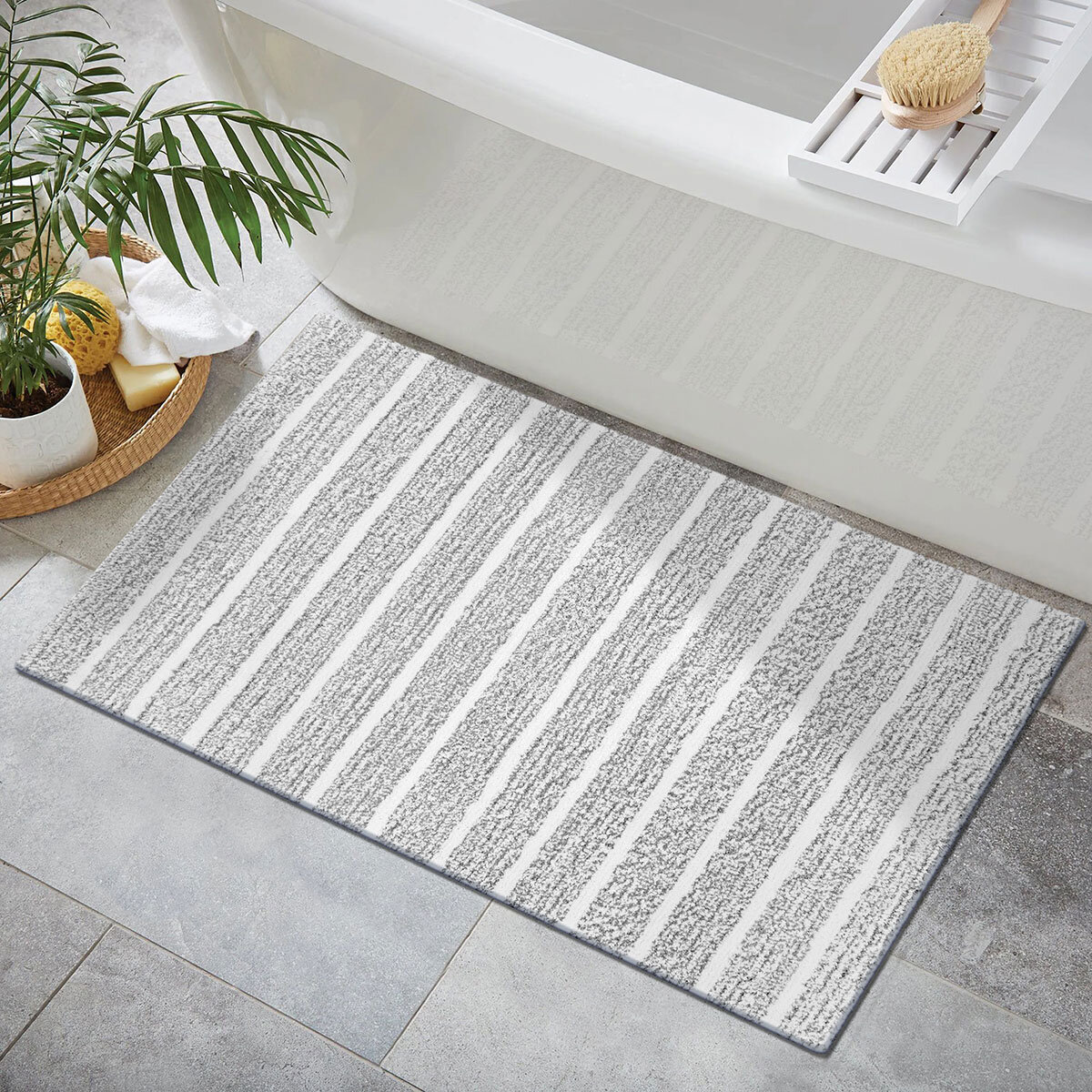 Devgiri Fashion Bath Mat in Grey, 60 x 91 cm