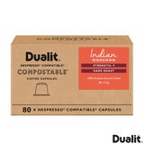 Dualit Indian Monsoon Compostable Coffee Capsules, 80 Servings