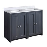 Tavistock Axbridge 118.6 cm Double Freestanding Underslung Vanity in Matt Grey