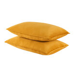 Gold velvet oblong cushion two pack