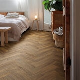 ELKA Herringbone - TEXAS OAK DARK BROWN in multiple pack sizes at costco.co.uk