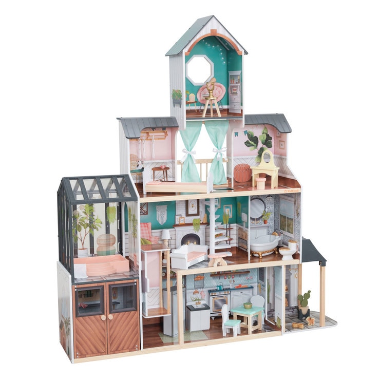 KidKraft Celeste Mansion Dollhouse +24 Pieces Of Furniture (3+ Years ...